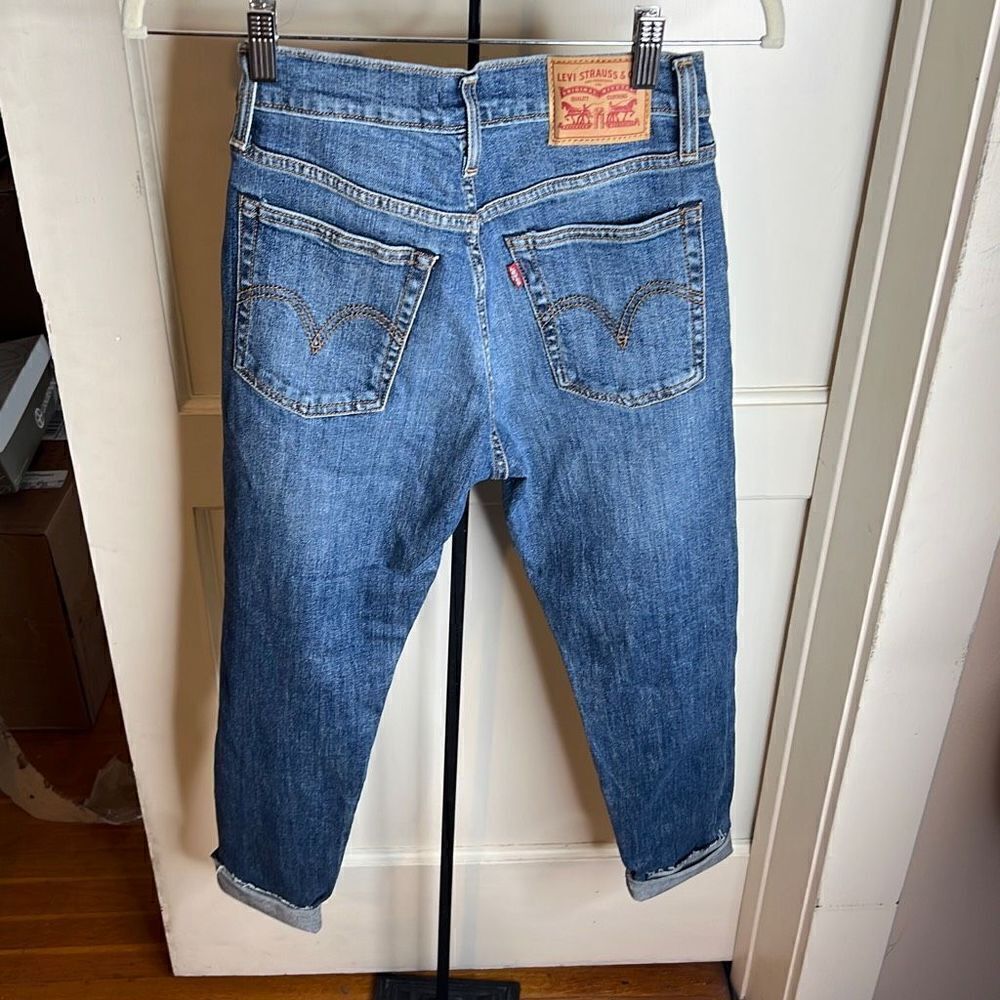 LEVI’S Wedgie Skinny Button Fly Raw Hem jeans Size 25 - Picture 5 of 7